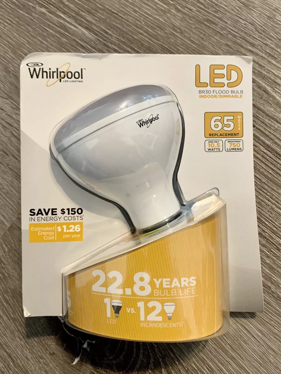 NEW Whirlpool BR30 Flood Bulb 65W Indoor Dimmable LED Bulb for