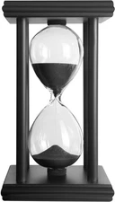 Hourglass Sand Timer 30 Minutes Reloj de Arena a ( 5.5", Black Sand ), 1 Pack