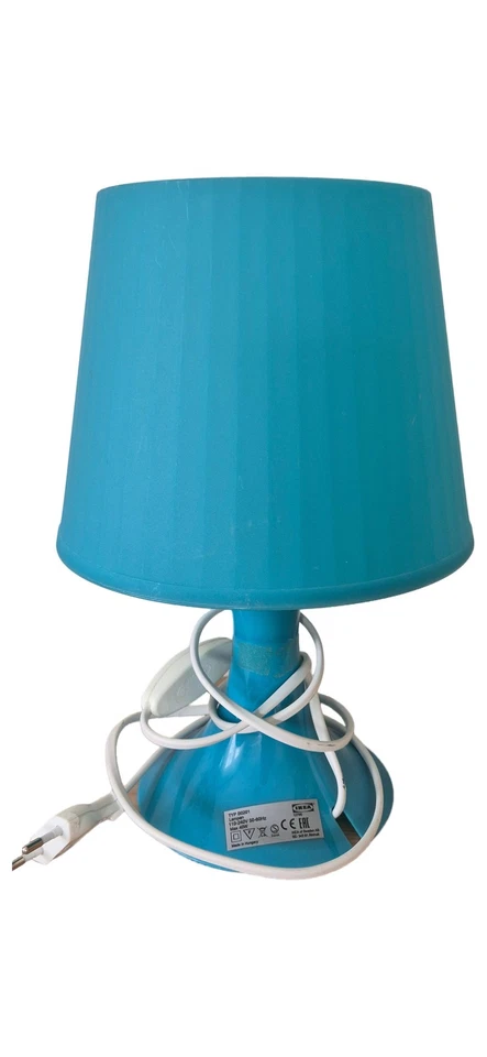 IKEA B0201 Lampe de Table Plastique Turquoise Moderne 30cm - Photo 1/2