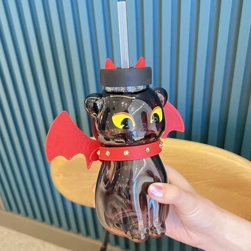 星巴克中国全新万圣节黑色猫形 19 盎司玻璃吸管杯玻璃杯新品 — 第 4/4 张图片