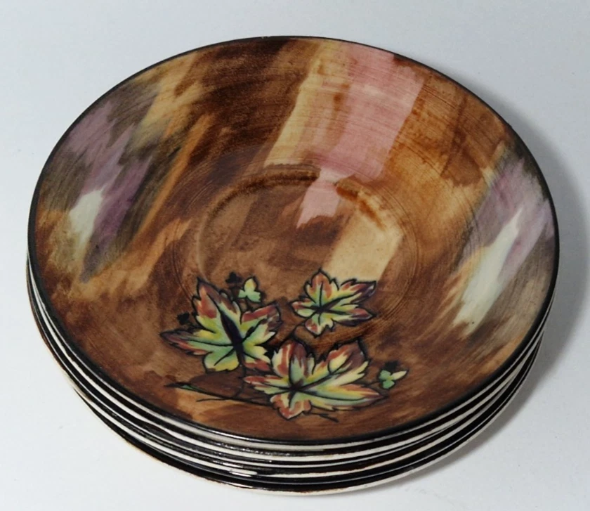 H&K TUNSTALL AUTUMN TINTS - VINTAGE 12 PIECE TEASET, CUPS & SAUCERS R. Grocott - Image 2 of 4