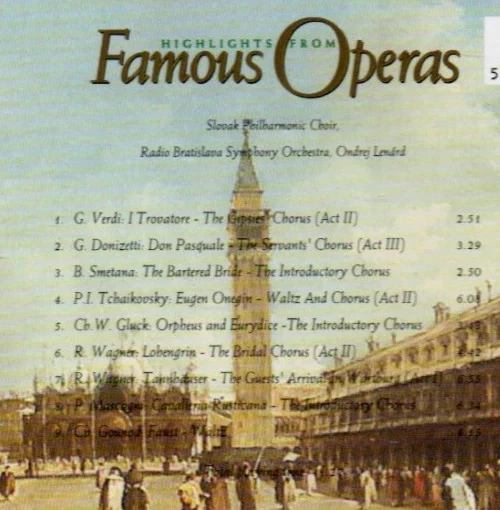Konvolut 4 CDs Klassische Musik "Famous Operas" (Mascagni Mozart Puccini Verdi) - Bild 2 von 4