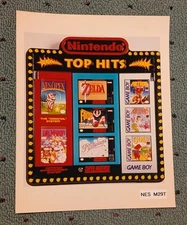 1980's Nintendo Internal 8" x 10" Photo Top Hits NES SNES Store Display #1