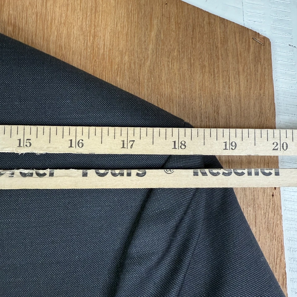 Joseph Abboud Suit Mens 40L Gray 2 Button Super 120s Wool Slim Fit Pants 32x30 - Image 4 of 4