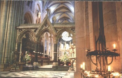 DURHAM CATHEDRAL, INTERIEUR, County Durham - Vintage POSTKARTE