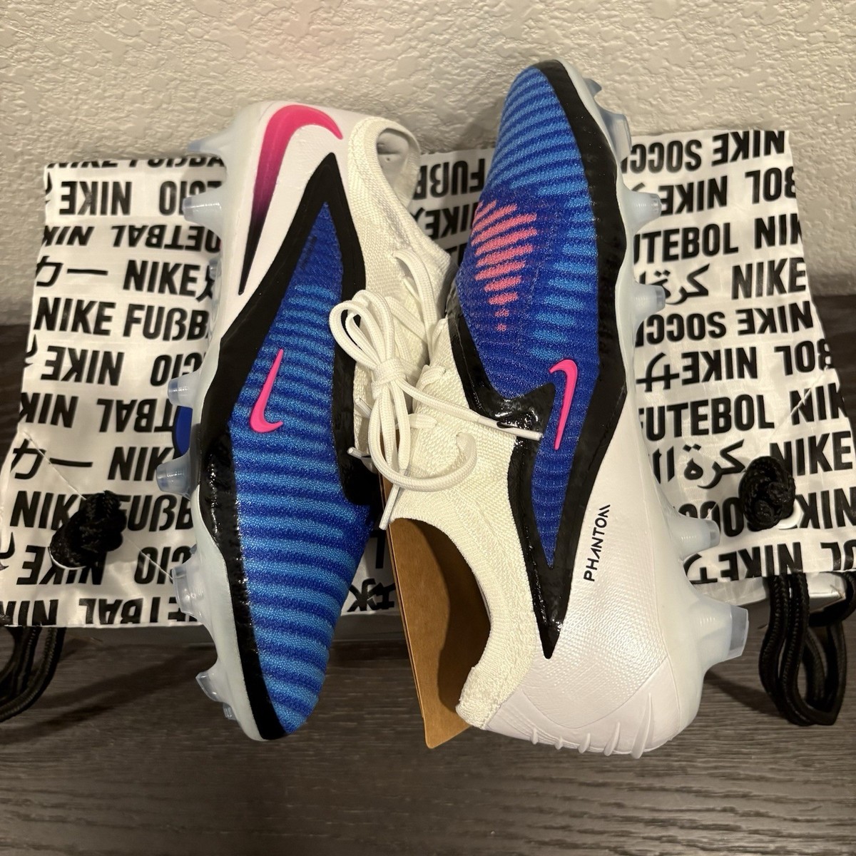 Men's Size 6 Nike Phantom 6 Low Elite Racer Blue White Pink Blast