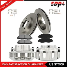 Fits 1997-2003 FORD F-150 Front Pair Brake Calipers Rotors and Ceramic Pads