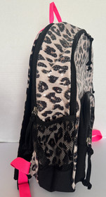 Victoria's Secret PINK Sequin Campus Backpack 16.3L Leopard Print Pink