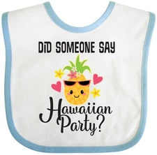 Inktastic Hawaiian Party Pineapple Baby Bib Hawaii Funny Hilarious Honolulu