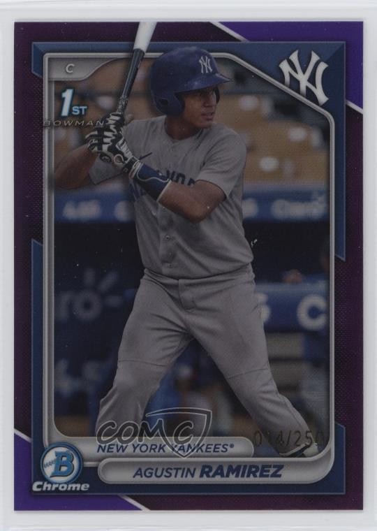 2024 Bowman Chrome Prospects Purple Refractor /250 Agustin Ramirez #BCP-85 11s9