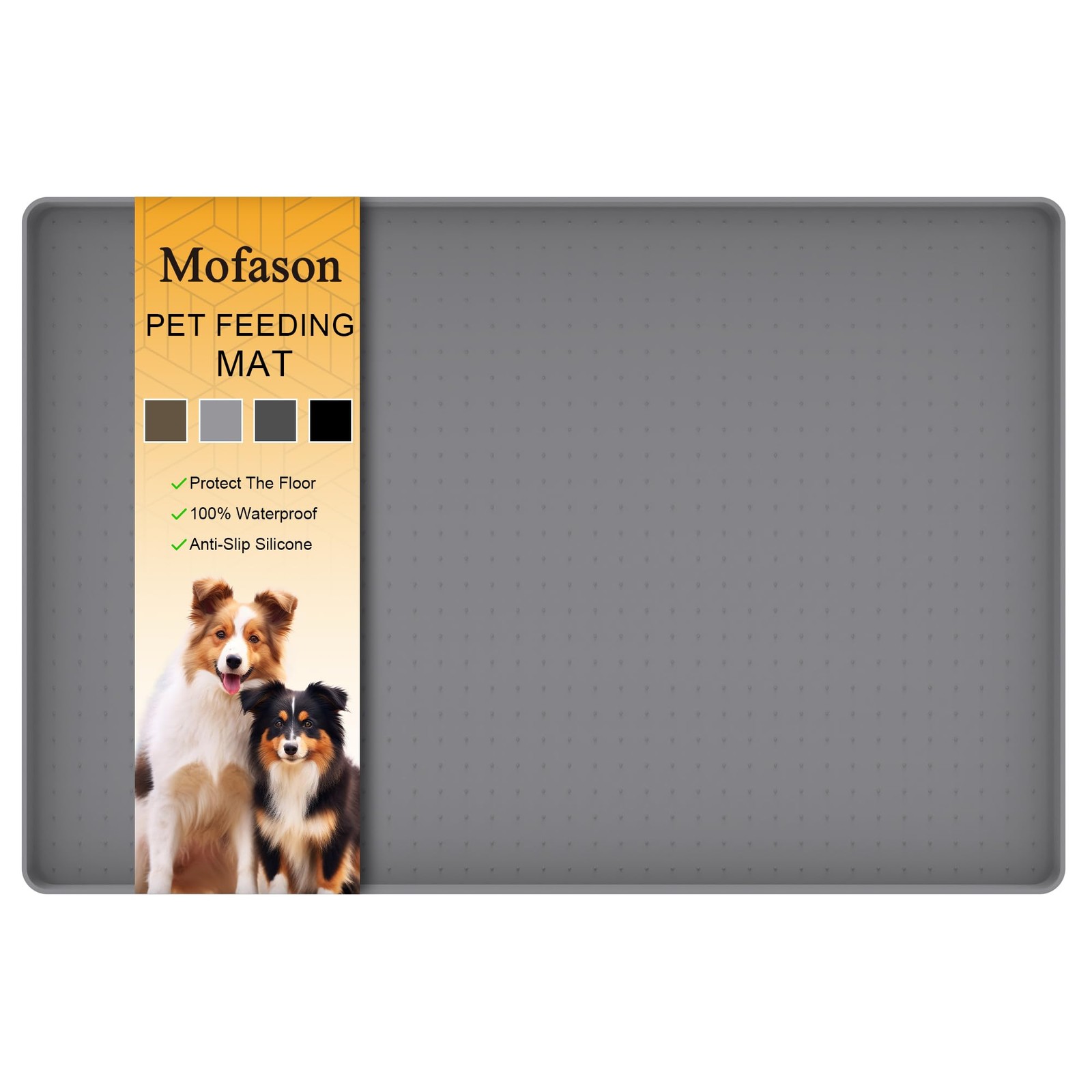 Mat Waterproof Dog Mat 24&rdquo;x16&rdquo; Large &ndash; 0.5&rdquo; Inch Raised Edge,pet Sil...