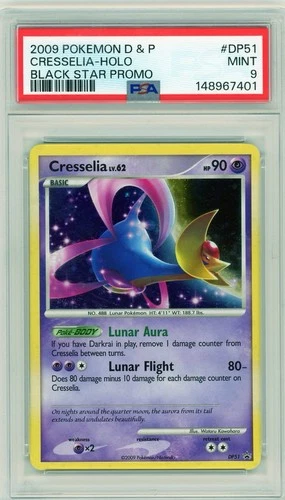 2009 Pokemon Diamond & Pearl Black Star Promo Cresselia Holo #DP51 PSA 9 Mint