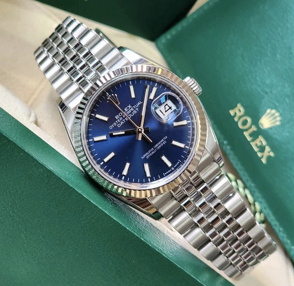 Rolex Datejust 2022 36 mm esfera azul 126234 Foto 2 de 4