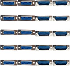 20PCS DB15 Male and Female Solder Type Connector, RS232 Serial 15 Pin D Sub Adap