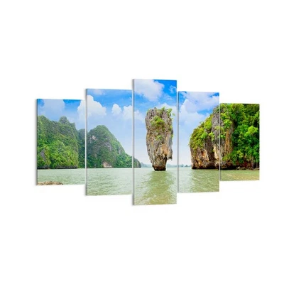 Cuadro Sobre Lienzo 160x85cm Cuadros Pared Piedra Playa Paisaje Wall Art Prints - Imagen 1 de 4