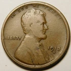 1913 S Lincoln Wheat Cent Penny VG-F  "Actual Coin Pictured"