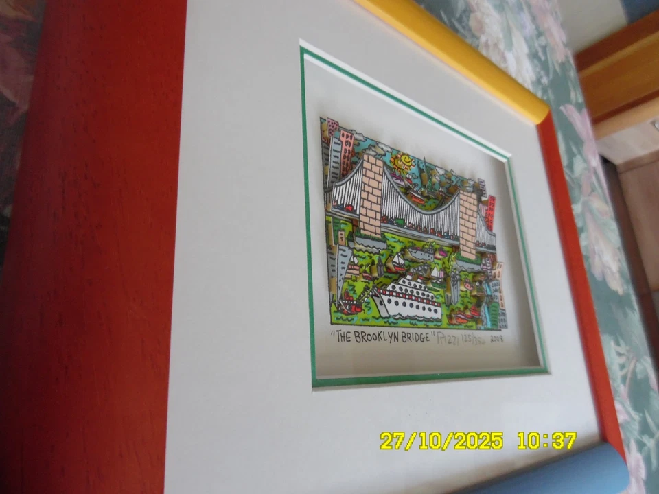 James Rizzi "The Brooklyn Bridge" 3D handsigniert 125/350 von 2008 - Bild 3 von 4