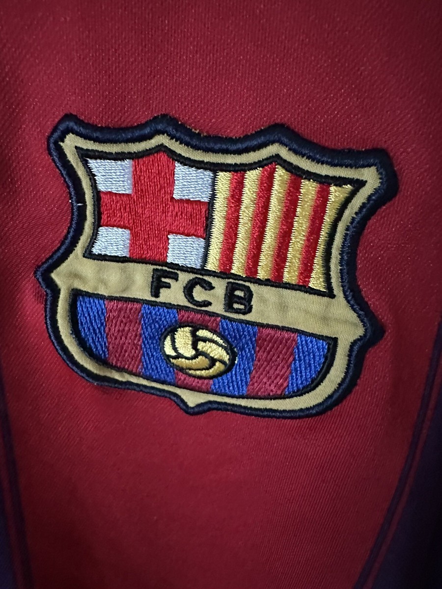 ウェア FC Barcelona clasic gameshirts vintage Vintage 90s FC Barcelona Embroidered Official T-Shirt Size