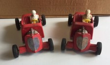 2 car lot vintage 7" friction toy cars SAUNDERS 1932 Ford Roadster HOT ROD