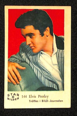 1963 Dutch Gum Star Bilder D Trading Card #144 Elvis Presley VG-VGEX 7725