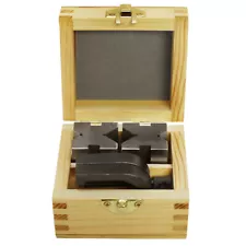 1-5/8" x 1-1/4" x 1-1/4" Precision V Blocks & Clamp Set Steel Gauge Machinist