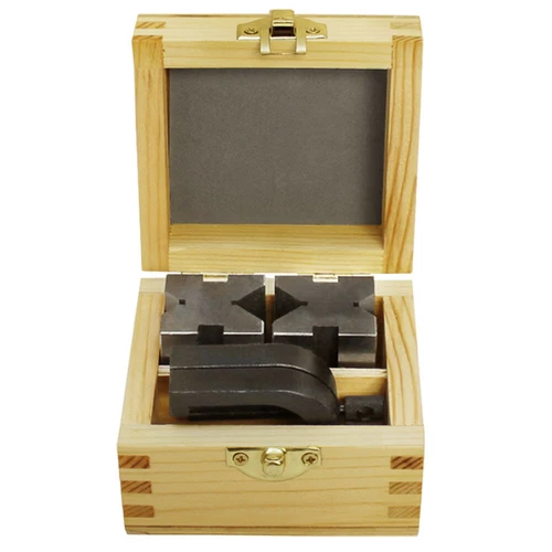 1-5/8" x 1-1/4" x 1-1/4" Precision V Blocks & Clamp Set Steel Gauge Machinist