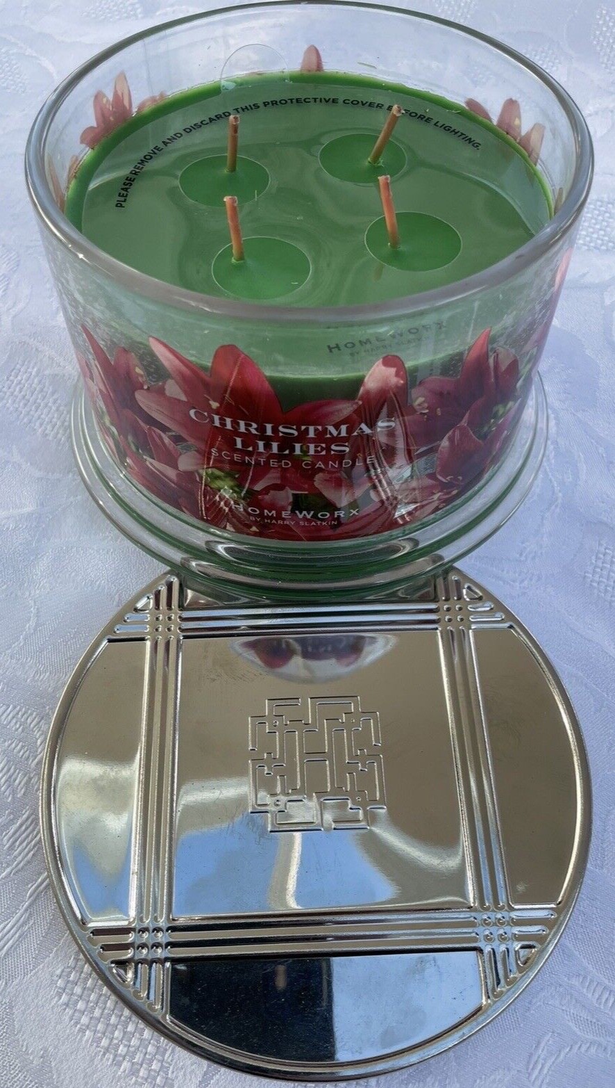 Homeworx by Harry Slatkin Christmas Lillies 4 Wick Scented Candle