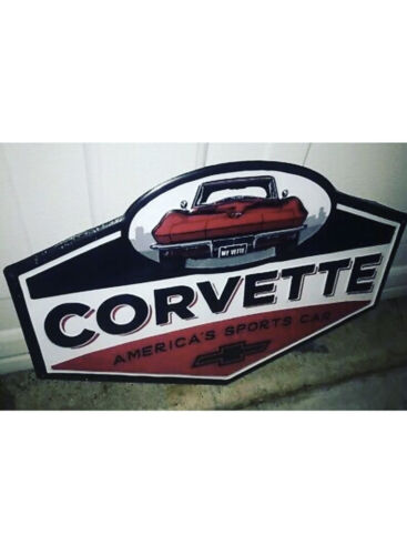 Corvette Metal Wall art 16X11 inch C2 Split Window C8 C7 C1 C2 C5 NICE! - Afbeelding 1 van 1