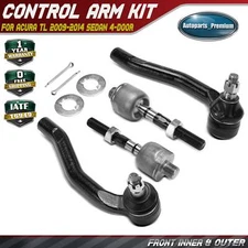 4x Front Inner & Outer Side Tie Rod End Kit for Acura TL 2009-2014 Sedan 4-Door