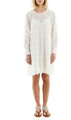 NEW See by Chloe Lace Dress Scallop Hem Sleeve White Lined FR size 38 US size 6 | eBay NEW See by Chloe Lace Dress Scallop Hem Sleeve White Lined FR size 38 US size 6 | eBay