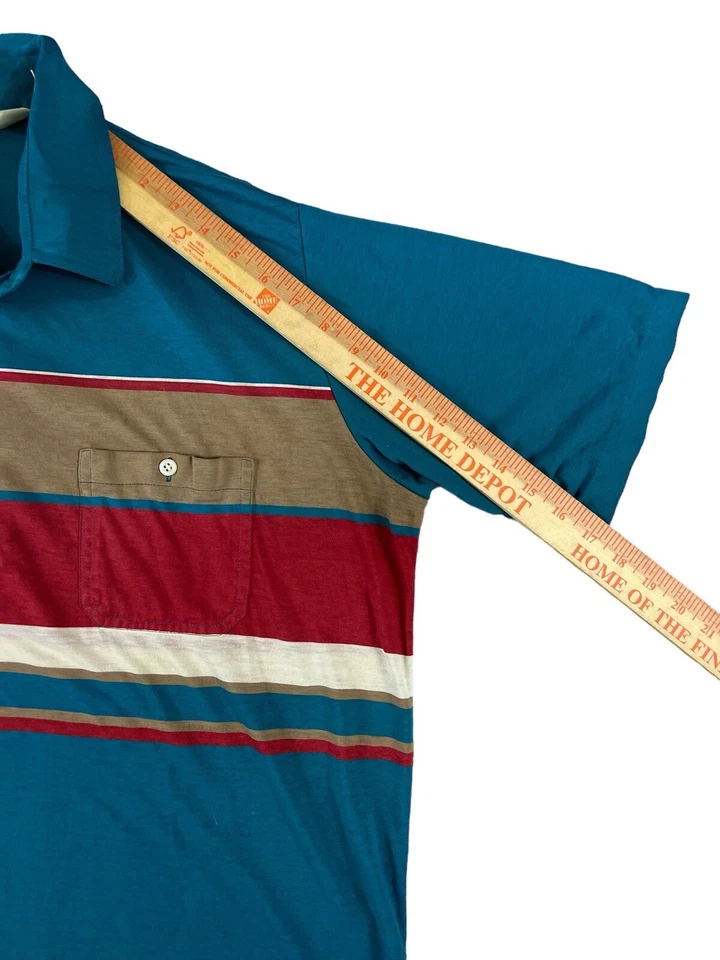Polo de Colección Arnold Palmer Golf Azul Rayas Manga Corta Talla XL Foto 4 de 4