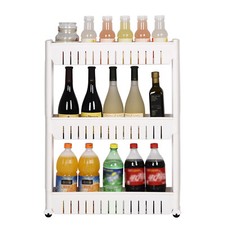 Nischenregal Nischenschrank Nischenwagen Küchenschrank mit Rollen Weiß KW07ws