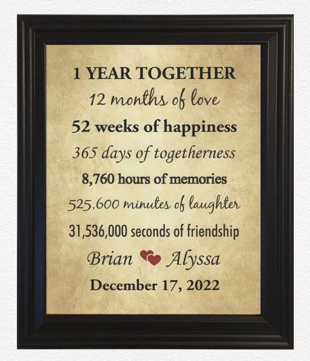 1st Anniversary Gifts for Girlfriend, 1 Year Anniversary Gift for Boyfriend