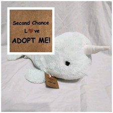 FAO Schwarz Enchanted Narwhal Plush 17 Adopt A Pet Soft Stuffed Animal Toy