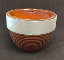 Fire Pot Brown Pottery With Metal Insert And Pot Lid