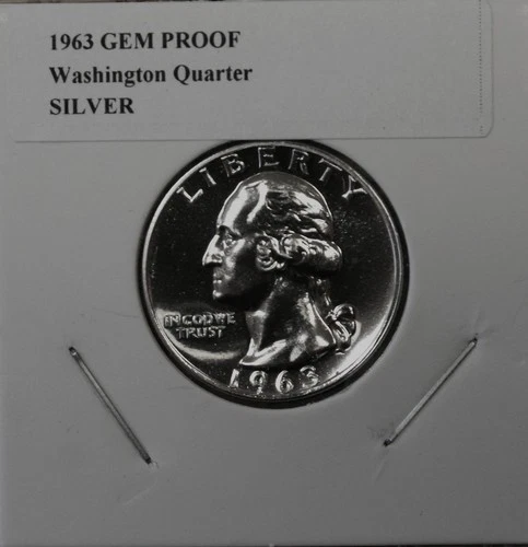 SILVER  1963 GEM PROOF SILVER WASHINGTON QUARTER