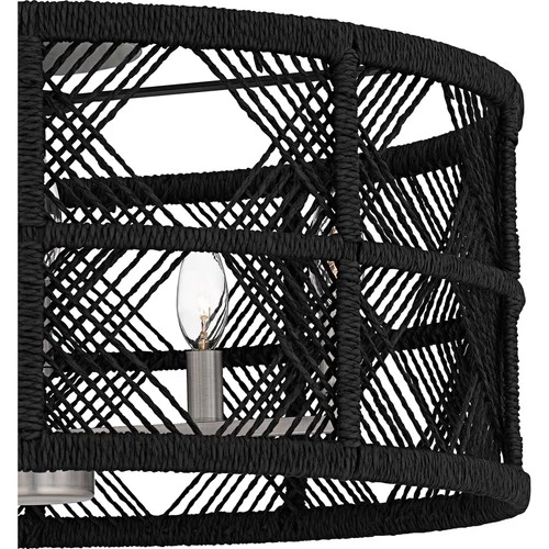 Quoizel AXF1722 Axford 5 Light 22"W Semi-Flush Drum Ceiling - Black - Picture 7 of 12