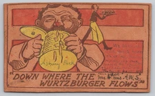 Asbury Park New Jersey Down Where The Wurtzburger Flows Beer Comic Postcard