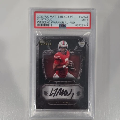 2023 Wild Card MATTE Black CJ Stroud Autograph Red 1/6 PSA 9 Buckeyes