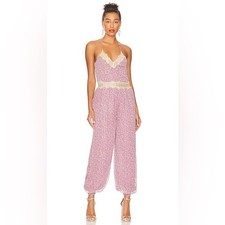 Tularosa Flora Viscose Jumpsuit in Juno Floral Purple Size M