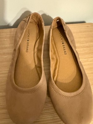 Lucky Brand Womens Casual Ballet Brown Flats  8 back lace up detailing