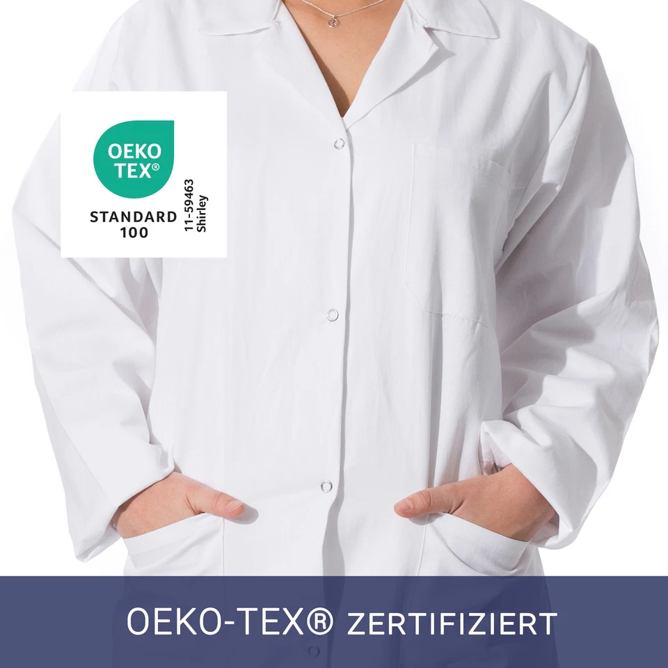 Laborkittel Ärztinnenkittel Arbeitsmantel Labormantel Apothekermantel - Bild 4 von 4