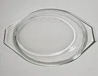 PYREX 943-C Vintage Clear Glass LID ONLY Oval Domed Replacement 943 C Handle Tab