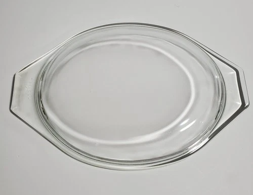 PYREX 943-C Vintage Clear Glass LID ONLY Oval Domed Replacement 943 C Handle Tab