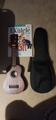Ukulele With Book And Case