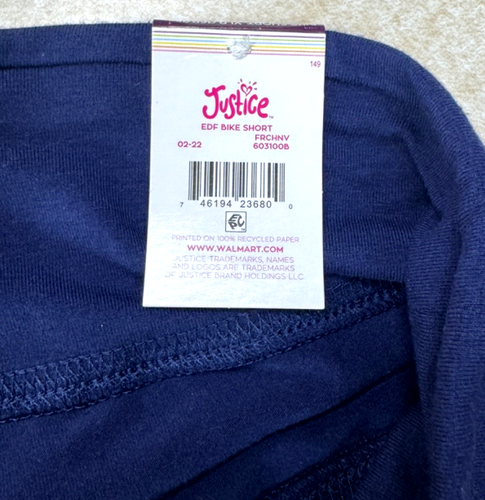 JUSTICE BIKE SHORTS GIRLS SIZE XLP (16P/18P) - NEW WITH TAGS - Picture 8 of 11