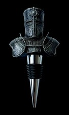 4H Mythic Legions Licensed 3D Figure Bottle Wine Topper Templar Knight  Silver