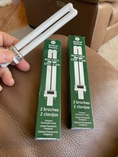 2 GE COMPACT F13BX/827/ECO GE Biax 13W, T4 PL Plug-In Fluorescent Light Bulbs