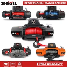 X-BULL Electric Winch 10K-14.5KLBS Synthetic Rope Truck Trailer 4WD Off-Road