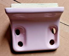 PINK PORCELAIN BATHROOM TOOTHBRUSH CUP WALL MOUNT USA BRAND mid century modern